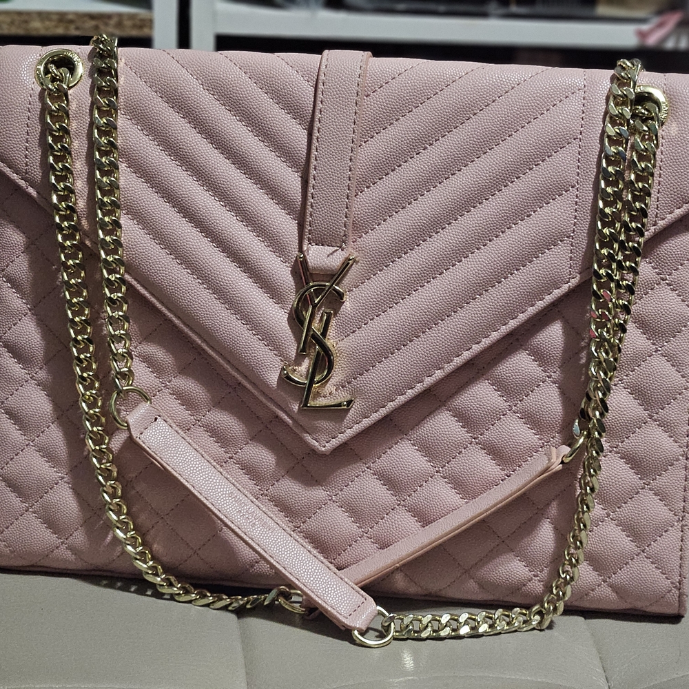 Source Unknown Pink Quilted Chain Shoulder Bag